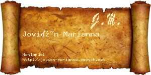 Jovián Marianna névjegykártya